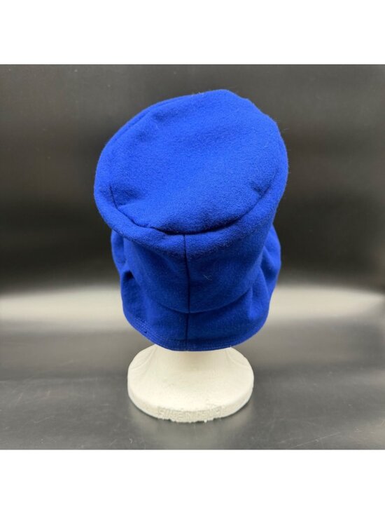 Vintage Blue Felt Hat Bow Detail Union Made Mid Century Accessory Retro Chic main image 10